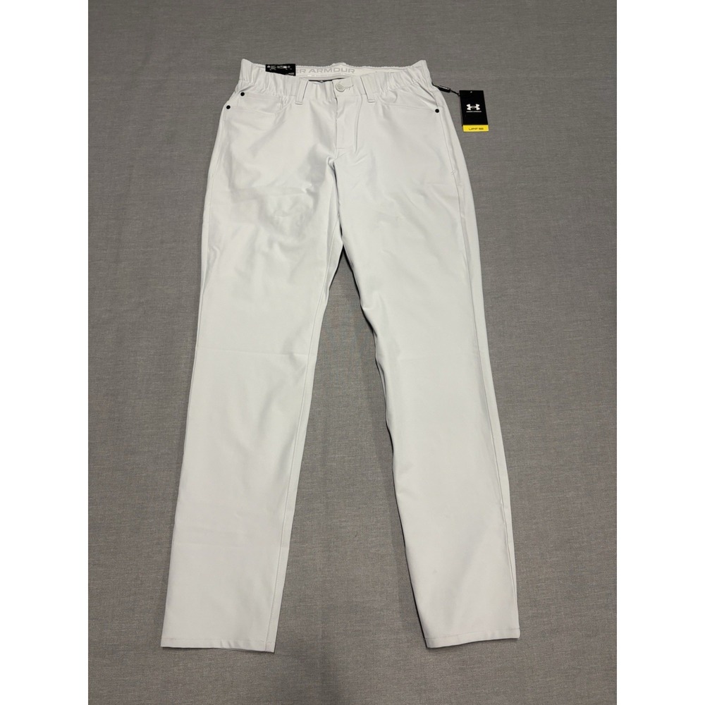 NEW Under Armour Golf Men's UA Drive 5 Pocket Pants Size 32x32 Halo Gray / White